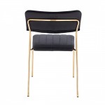  Nordic Style Luxury Beauty Chair Velvet Black color - 5400247 NORDIC STYLE COLLECTION