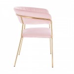 Luxury Beauty Chair Velvet Light Pink color - 5400245 FREE SHIPPING