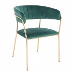 Luxury Beauty Chair Velvet Green color - 5400242 FREE SHIPPING