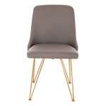 Luxury Chair Stainless Steel Grey Gold-5470107 NORDIC STYLE COLLECTION
