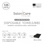 Disposable towels Three-layer black box 125 pcs - 1082057 SINGLE USE PRODUCTS