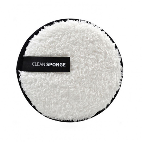 Makeup remover and cleansing sponge, white - 3280436
