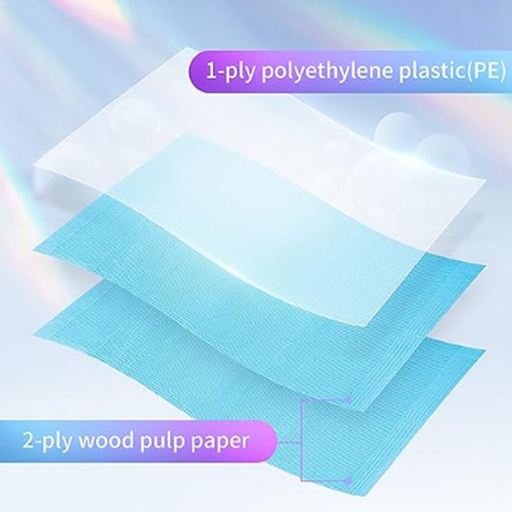 Disposable towels Three-layer sky blue box 125 pcs - 1080816 SINGLE USE PRODUCTS