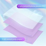 Disposable towels Three-layer light purple box 125 pcs - 1080813 SINGLE USE PRODUCTS