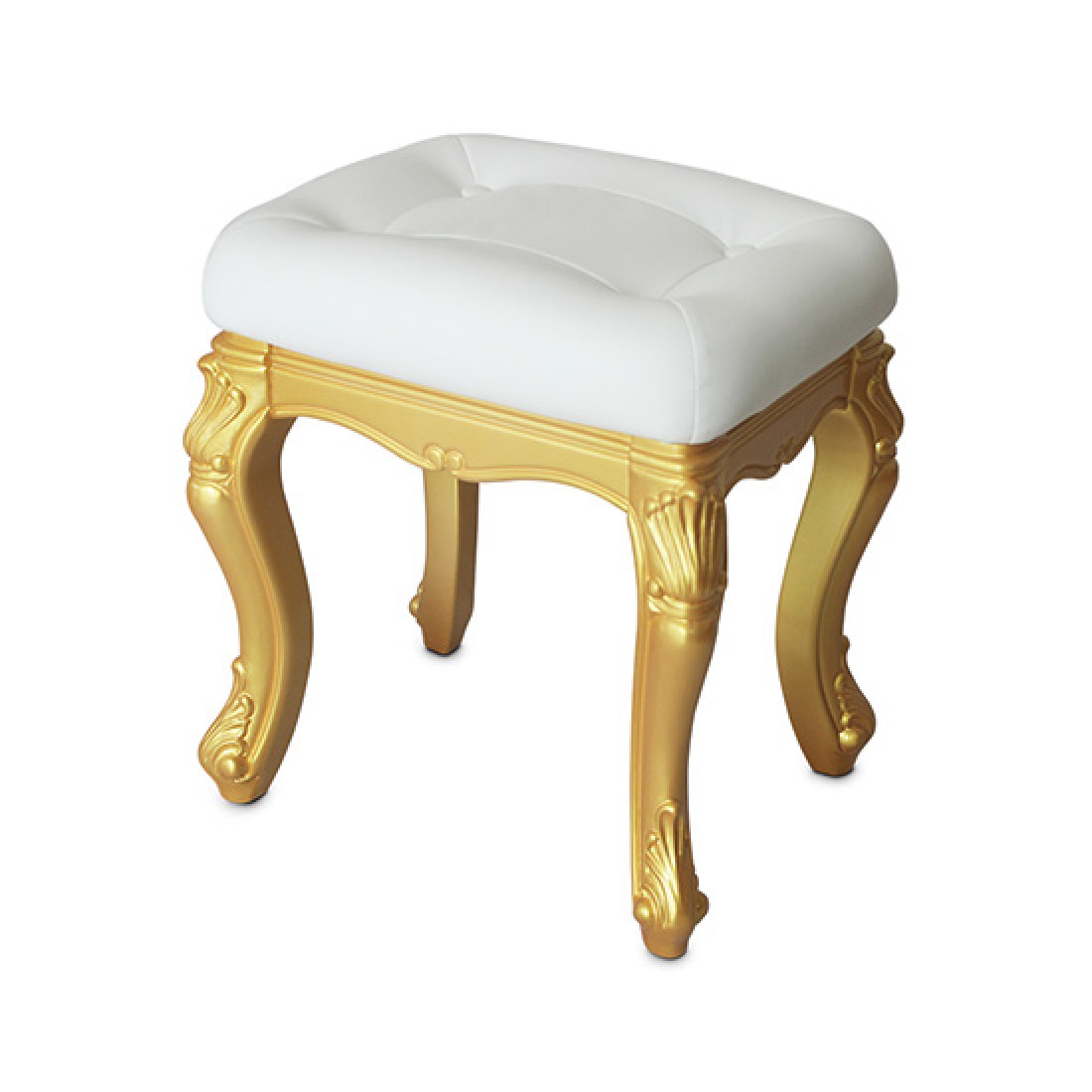 Professional pedicure stool Premium Collection White & Gold - 6950115 PEDICURE STOOLS