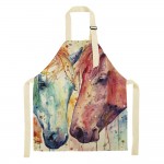 Working Apron for Beauty Experts Watercolor Horses - 8310310