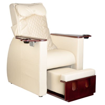 Pedicure Spa Electric Armchair with massage and backrest adjustment in beige - 0125979