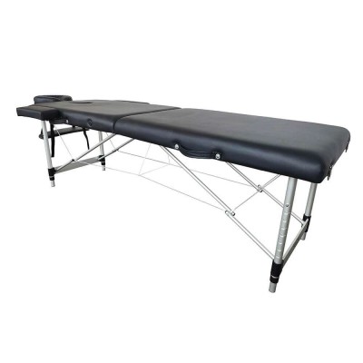 Folding Aluminum Massage Bed 2 Seat Black- 9030106