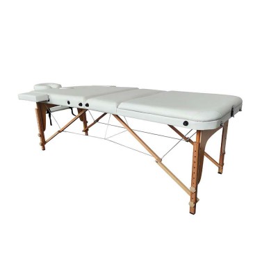 Folding Wooden Massage Bed Εχτρα Large 3 Seat White- 9030117