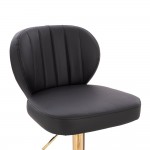 Privilege hair salon stool Black Gold PU-5420193