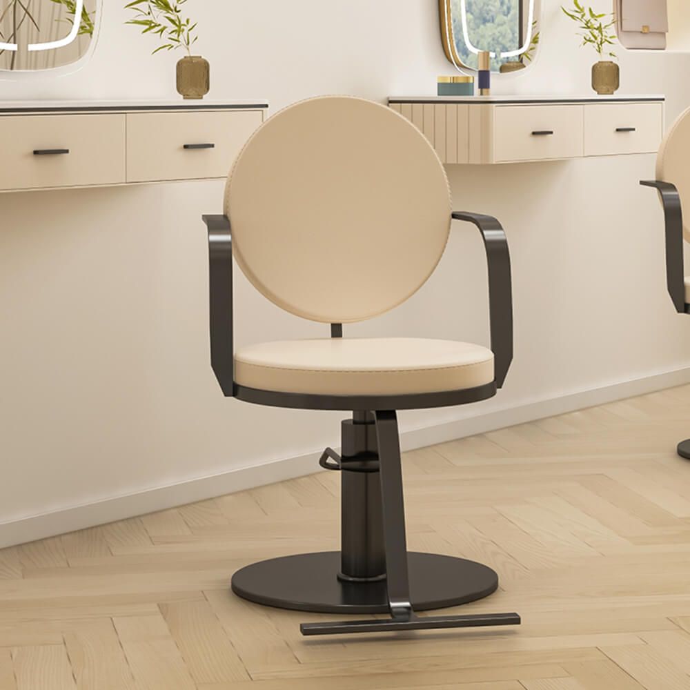 Privilege Barber Chair Cream Black-6991223 FREE SHIPPING