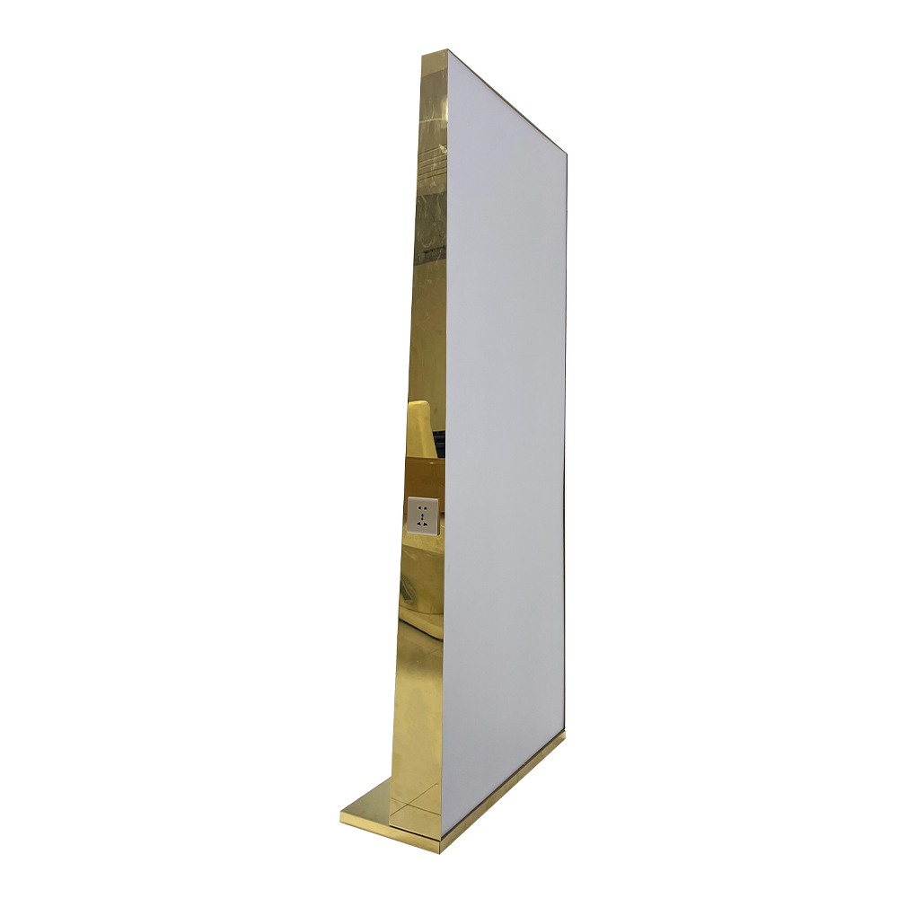 Privilege Full Length Salon Mirror Led Light  Gold-6991203 WAITING-RECEPTION & HAIRDRESSING CONSOLE-MIRRORS