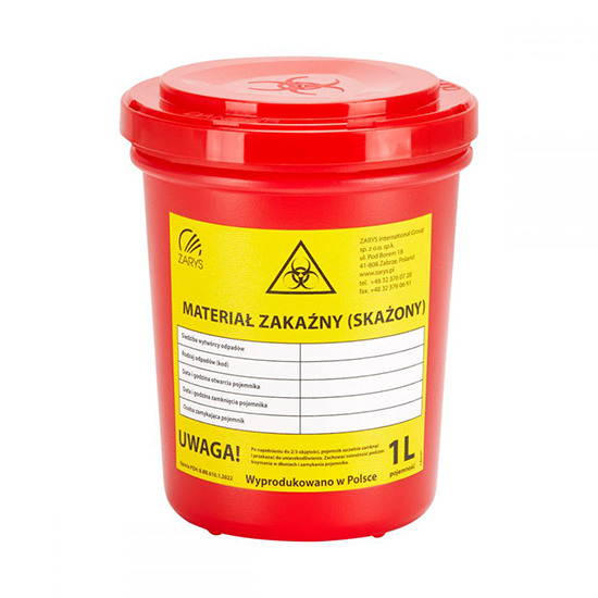 Waste container 1L. red – 0144708