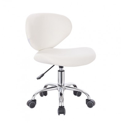 Professional pedicure & cosmetic stool white - 5410114