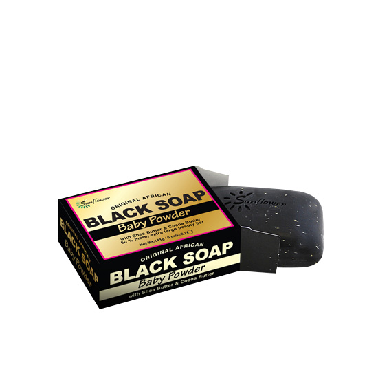 ЧЕРЕН САПУН "БЕБЕШКА ПУДРА" - 1240100 ORIGINAL AFRICAN BLACK & BUTTER SOAPS FOR FACE & BODY