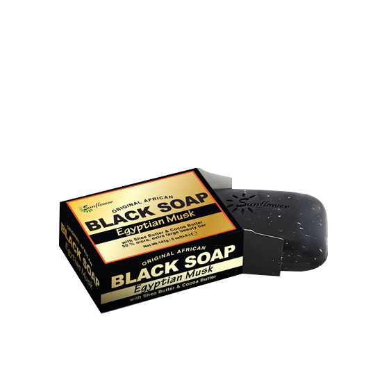 ЧЕРЕН САПУН "ЕГИПЕТСКИ МУСКУС" - 1240101 ORIGINAL AFRICAN BLACK & BUTTER SOAPS FOR FACE & BODY