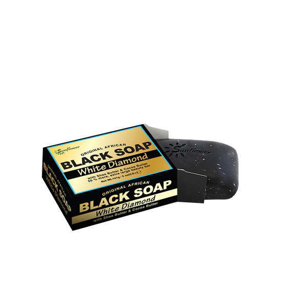 ЧЕРЕН САПУН "БЯЛ ДИАМАНТ" - 1240105 ORIGINAL AFRICAN BLACK & BUTTER SOAPS FOR FACE & BODY
