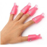 Semi-permanent Removal Clips light pink 10pcs - 3280043 OTHER CONSUMABLES-NAILS FORMS-TIPS-EDUCATIONAL MATERIAL