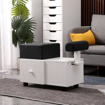 Pedicure Cart with Foot Rest White-6961072