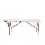 Folding Wooden Massage Bed 2 Seat White- 9030101 STANDARD BEDS - PORTABLE BEDS