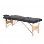 Folding Wooden Massage Bed 3 Seat Black- 9030104  Фиксирани и сгъваеми работни легла