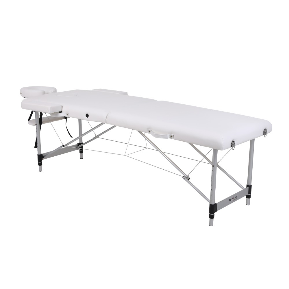 Folding Aluminum Massage Bed 2 Seat White- 9030105 STANDARD BEDS - PORTABLE BEDS
