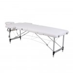 Folding Aluminum Massage Bed 2 Seat White- 9030105 STANDARD BEDS - PORTABLE BEDS