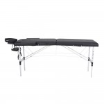 Folding Aluminum Massage Bed 2 Seat Black- 9030106 STANDARD BEDS - PORTABLE BEDS