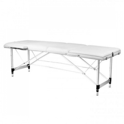 Folding Aluminum Massage Bed 3 Seat White- 9030107