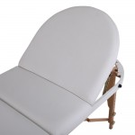 Folding Wooden Massage Bed Extra Large Oval 3 Seat White- 9030115 STANDARD BEDS - PORTABLE BEDS