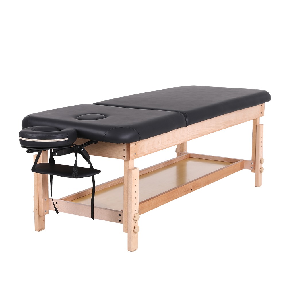 Luxury Spa Bed with adjustable height and recline Wooden Black- 9030131 