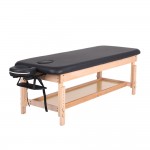  Luxury Spa Bed with adjustable height Wooden Black-9030133 