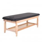  Luxury Spa Bed with adjustable height Wooden Black-9030133 
