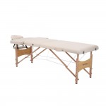 Folding Wooden Massage Bed 2 Seat Beige-9030137 MASSAGE AND AESTHETIC BEDS