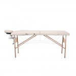 Folding Wooden Massage Bed 2 Seat Beige-9030137 МАСАЖНИ И ЕСТЕТИЧНИ ЛЕГЛА