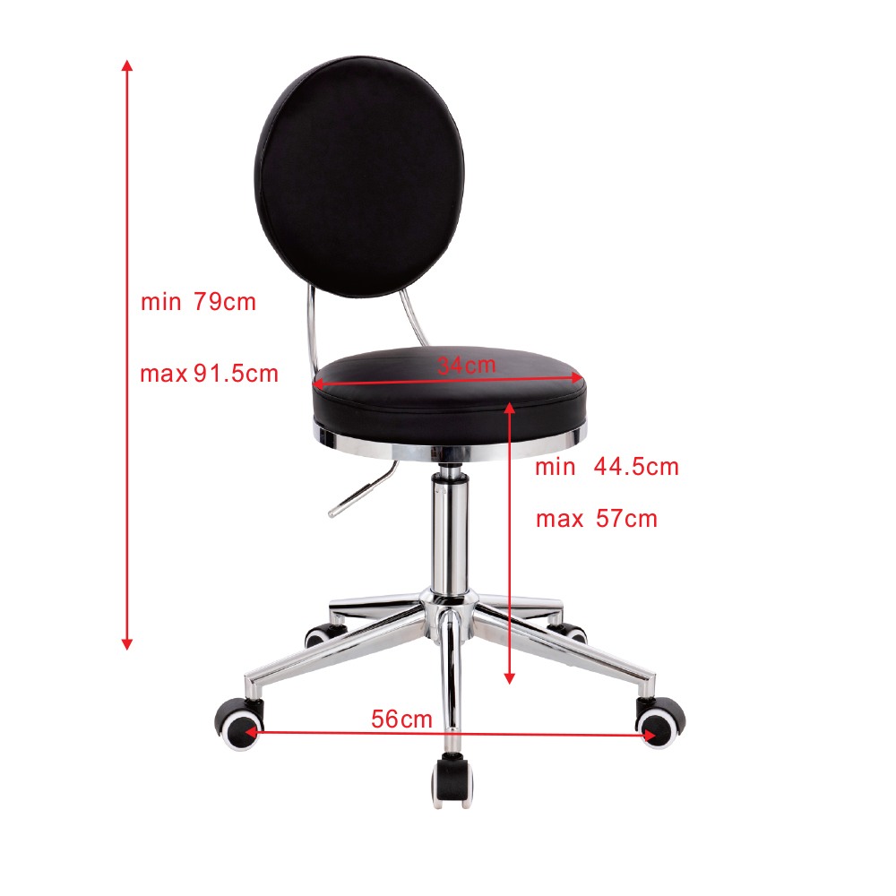 Professional manicure & cosmetic stool Comfort Black-5400286 AESTHETIC STOOLS