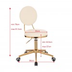 Professional manicure & cosmetic stool Comfort Cream Gold-5400282 AESTHETIC STOOLS
