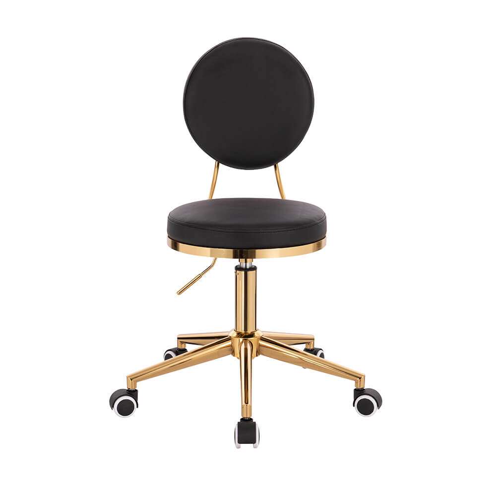 Professional manicure & cosmetic stool Comfort Black-Gold - 5400279 AESTHETIC STOOLS