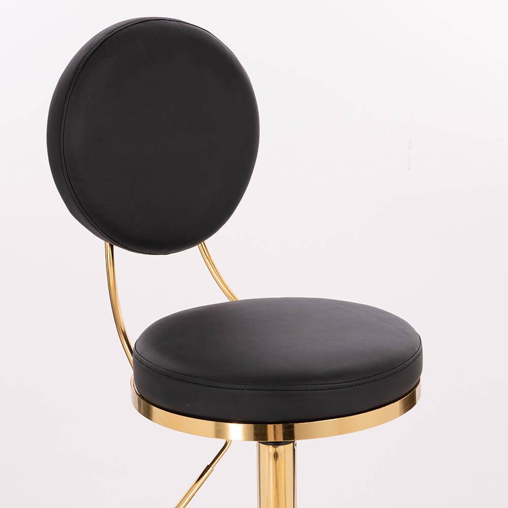 Professional manicure & cosmetic stool Comfort Black-Gold - 5400279 КОЗМЕТИЧНИ ТАБУРЕТКИ