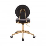 Professional manicure & cosmetic stool Comfort Black-Gold - 5400279 AESTHETIC STOOLS