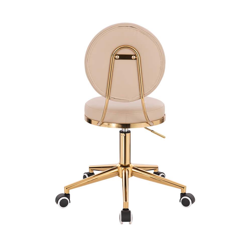Professional manicure & cosmetic stool Comfort Khaki Gold-5400283 AESTHETIC STOOLS