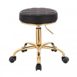Professional hairdressing & aesthetics stool Large Seat Black Gold- 5420171 STOOLS WITHOUT BACK