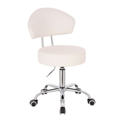 Професионален стол за маникюристи и козметици Comfort, бял - 5400269
