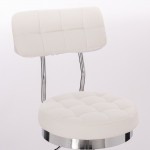 Professional manicure & cosmetic stool Comfort White-Silver- 5400274 MANICURE CHAIRS - STOOLS