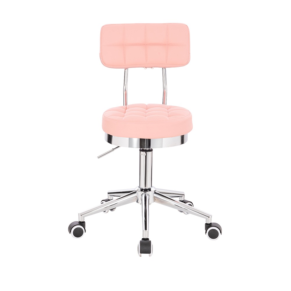 Професионален стол за маникюристи и козметици Comfort, светло розов - 5400275 СТОЛОВЕ И ТАБУРЕТКИ ЗА МАНИКЮР