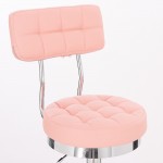 Professional manicure & cosmetic stool Comfort Pink-Silver- 5400275