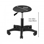 Professional manicure-aesthetic stool black - 0126070 MANICURE CHAIRS - STOOLS