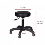Professional manicure & aesthetics stool Luxury Black - 0134993 MANICURE CHAIRS - STOOLS
