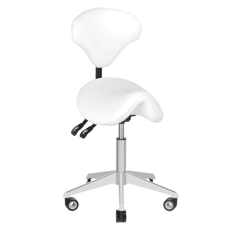 Professional manicure & cosmetic stool white - 0123384 MANICURE CHAIRS - STOOLS