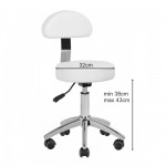 Professional pedicure stool white - 0123839 PEDICURE STOOLS